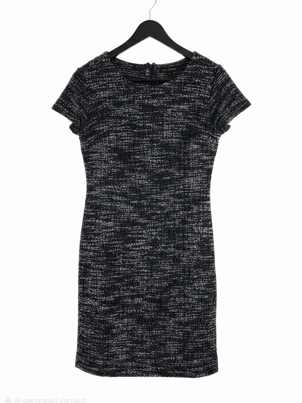 Banana Republic Black & White Textured Knit Mini Dress
